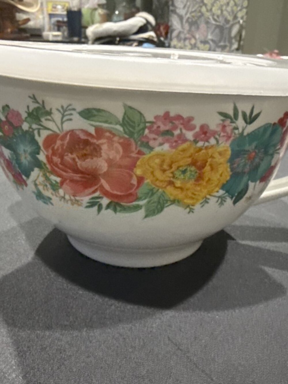 Pioneer Woman Melamine Batter Bowl With Lid Floral Pattern 4 Cup/l Quart New